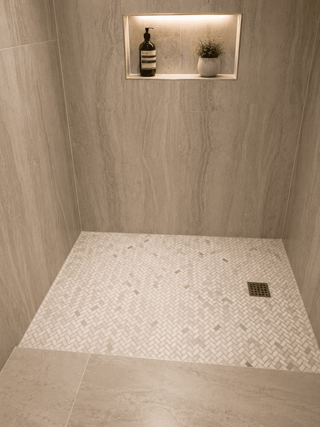 Minimalist spa-inspired shower retreat
